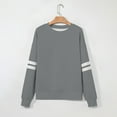 thumbnail image 5 of Atogsazn Kids Girl Oversized Hoodies Casual Striped Long Sleeve Pullover Sweatshirt Fall Relaxed Fit Clothing Tops 01-Gray 13-14Years Fashion, 5 of 6