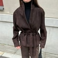 thumbnail image 4 of Ruimatai Women's Vintage Suede Jacket Long Sleeve Zip Up Casual Outerwear Soft Faux Leather Fall Winter Coat Brown, 4 of 4