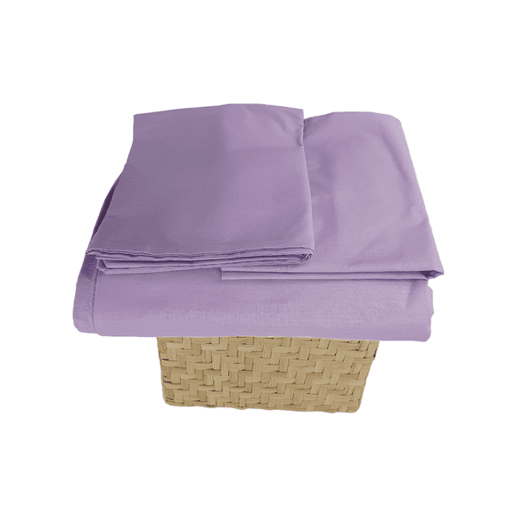 Set de Sábanas Almoda 70000505 Lila King Size Plana Cajón y 2 Fundas