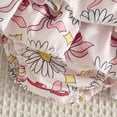 thumbnail image 4 of Akiihool New Born Outfits Newborn Baby Girl Clothes Infant Romper Spring Summer Outfits Gifts Bell Bottoms Pant Sets for Girls Preemie-12Month (White,9-12 Months), 4 of 8