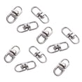 thumbnail image 1 of sweethay 10 piezas de cierre de gancho giratorio conector de llavero de doble punta para manualidades DIY hecho a mano llavero accesorio Ropa, zapatos y accesorios Miscelánea Plata 16 mm m, 1 of 6