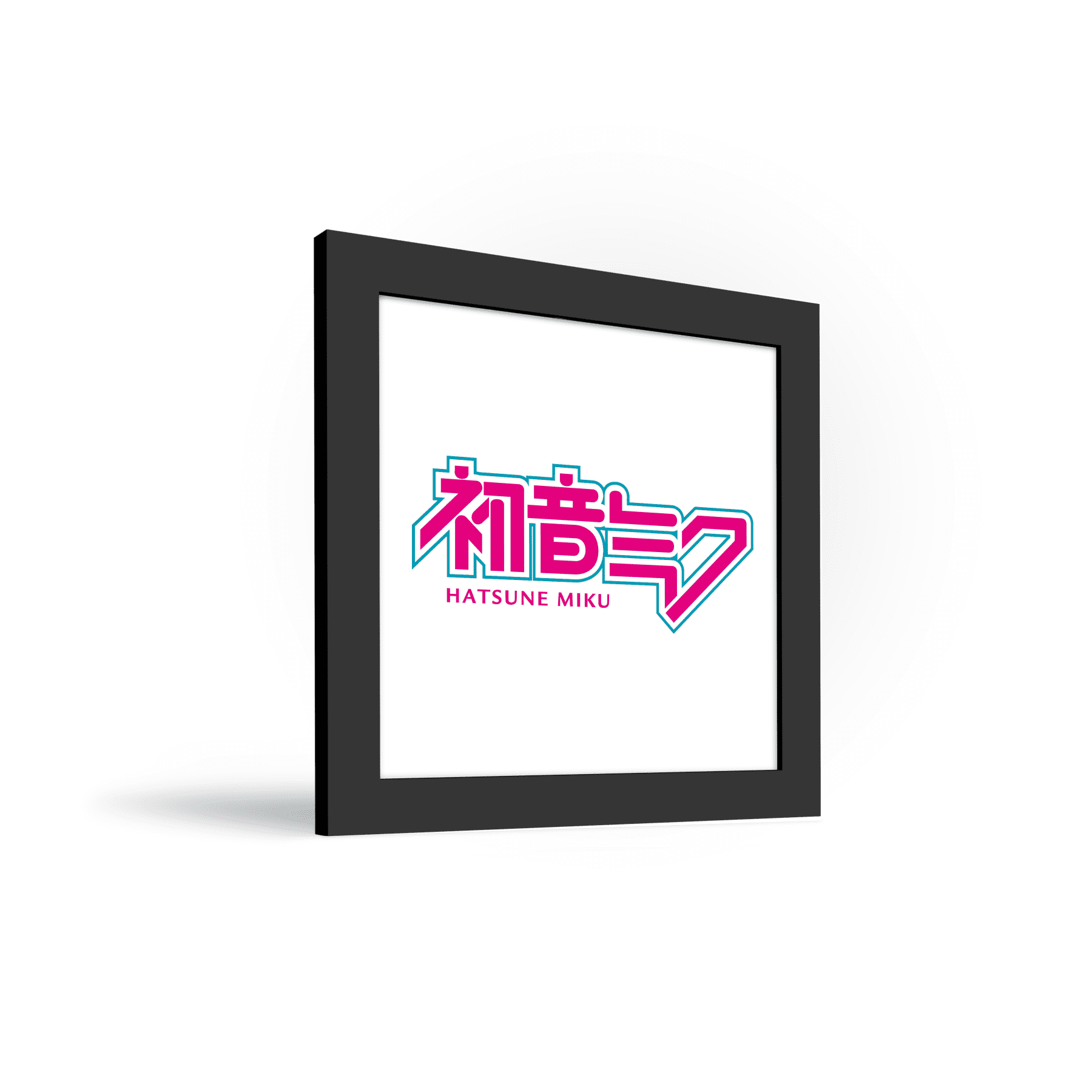 Gallery Pops Hatsune Miku - Hatsune Miku Logo Wall Art, Black Framed  Version, 12\, image size:1800x1800