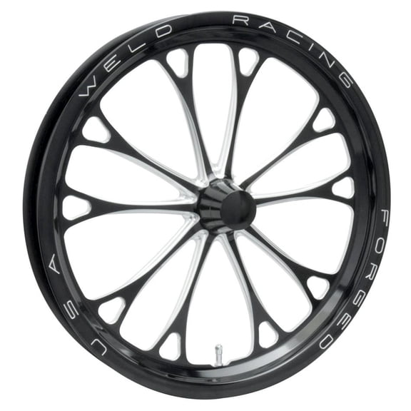 Weld Racing V-Series Frnt Drag Wheel Black 17x2.25 Anglia Mnt