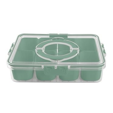 Cook With Color Snackle box for Kids Lunch Box and Snack Container, Sage