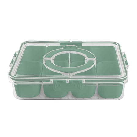 Cook With Color Snackle box for Kids Lunch Box and Snack Container, Sage