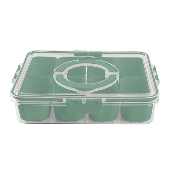 Cook With Color Snackle box for Kids Lunch Box and Snack Container, Sage