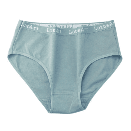 Fulorrnie Underwear for Women Comfort High Waist Seamless Panty Cute Boxer Briefs Elastic Waistband Panties Blue L