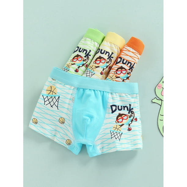 Opperiaya Toddler Kids Boys Boxer Briefs Fashion Cartoon Animal Monkey Print  Panties Elastic Waist Children Short Pants 