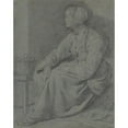 thumbnail image 2 of Cornelis Pietersz. Bega 12x14 Gold Ornate Wood Frame and Double Matted Museum Art Print Titled - A Woman Seated Near a Basket on a Stool (ca. 1658-62), 2 of 4