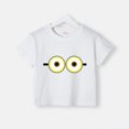 thumbnail image 3 of Camiseta de verano 100 % algodón para adolescentes, camiseta de algodón con cuello redondo y estampado sencillo de Minions de dibujos animados para niños y niñas, ropa de manga corta para niños, 3 of 5