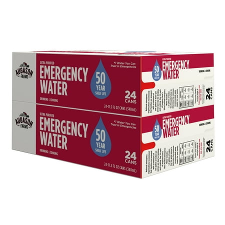 Purify Drinking Water - Augason Farms 50 Year Ultra Purified Water Double Case Pack 48, 11.5oz Cans