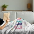 thumbnail image 3 of Charleston Soft Flannel Fleece Throw Blanket, Ornamental Colorful Letters with Cartoon Elements Stars Diamond and Flowers, Cozy Plush for Indoor and Outdoor Use, 60" x 80", Multicolor, by Ambesonne, 3 of 5
