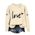 thumbnail image 5 of Women Valentine's Day Sweatshirt Love Heart Graphic Pullover Round Neck Long Sleeve Shirts Valentines Gifts Lover Loose Fit Tops Outfit Clothes, 5 of 5