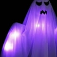thumbnail image 5 of SLYNSHome Light Up Hanging Ghost Ornament, White Gauze Glowing Ghost Decor, Spooky Hanging Prop For Front Door Yard Porch Indoor Outdoor Halloween Holiday Party Decoration, 5 of 7