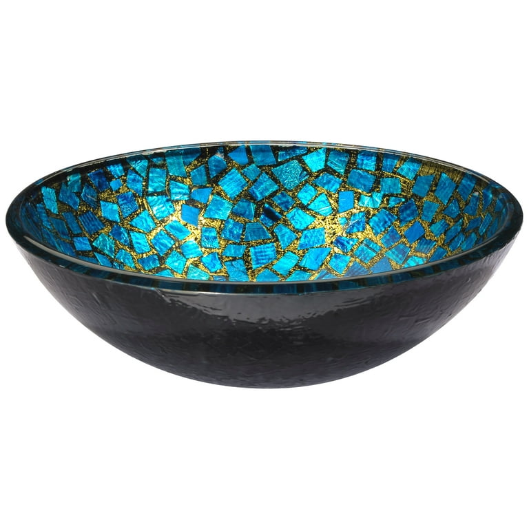 Chipasi Series Vessel Sink in Blue/Gold Mosaic - Walmart.com