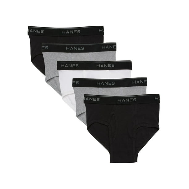Hanes Boys Ultimate Dyed Briefs With ComfortSoft Waistband 5-Pack, M,  Assorted 