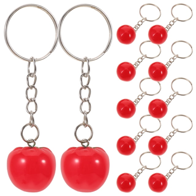 GOOHOCHY 16 llaveros de tomate: llavero de tomate realista con forma de tomate, colgante para bolso, llavero de resina con forma de comida para llaves de coche, bolsos y regalos de fiesta.