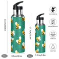 thumbnail image 2 of Yayeee 20oz Insulated Water Bottle Double Wall Stainless Steel with Flip Straw Lid, Green Cartoon Bee Pattern, 2 of 7
