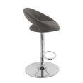 thumbnail image 4 of CorLiving Round Open Back Adjustable Fabric Barstool, set of 2, 4 of 9
