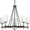 thumbnail image 2 of Compass Collection Three-Light Linear Chandelier, 2 of 2