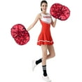 thumbnail image 3 of 4 Pack Cheerleading Pom Poms,metallic Cheer Pom Poms With Training Baton Handle, 3 of 5