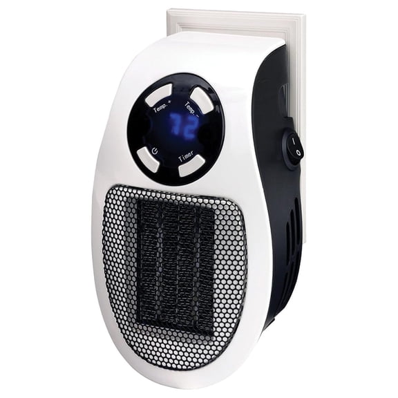 H-7801 Wall Outlet Plug-in Heater with Thermostat and Timer