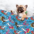 thumbnail image 3 of Pofeuu Sharks Summer Print Puppy Blanket,Dog Blankets,Pet Blanket Cozy Cat Blankets for Indoor Cats, Fuzzy Pet Blanket for Kitten Doggy Dog Blankets-Large, 3 of 8