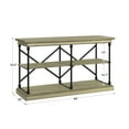 thumbnail image 2 of Weston Home Cabana Wood and Metal Console Table, White, 2 of 6