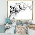 thumbnail image 2 of Designart 'Pigeons Sitting On The Tree Branch' Traditional Framed Canvas Wall Art Print, 2 of 5