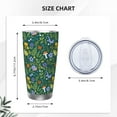 thumbnail image 4 of Balery Forest Flora And Fauna Pattern 20oz Insulated Car Cup with Dual Drink Lids, Stainless Steel Travel Mug Eco-Friendly and Leak-Proof-Without Straw, 4 of 8
