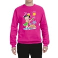 thumbnail image 2 of Wild Bobby, Betty Boop Island Girl Paradise Betty Boop Unisex Crewneck Sweatshirt, Fuschia, Small, 2 of 5