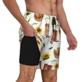 thumbnail image 3 of Picia Rustic Western Charm pattern Mens Swim Trunks with Compression Liner Stretch Beach Shorts Quick Dry with Zipper Pockets No-Chafing Board Shorts-Large, 3 of 9