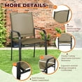 thumbnail image 5 of SOLAURA Patio Chairs Outdoor Textilene Dining Chairs Set of 4, Khaki, 5 of 7