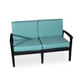 thumbnail image 2 of Cfowner Modern Eucalyptus Loveseat with Cushions, Espresso Finish, Sage Cushions, 2 of 2