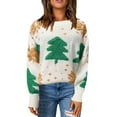 thumbnail image 2 of Cute Christmas Tree Sweaters for Women 2025 Long Sleeve Crewneck Xmas Knitted Pullover Sweater Jumper Tops, 2 of 8