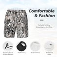 thumbnail image 3 of Fotbe Leopard And Zebra Traje de Baño para Hombre – Shorts de Natación de Secado Rápido con Forro y Bolsillos-Small, 3 of 6