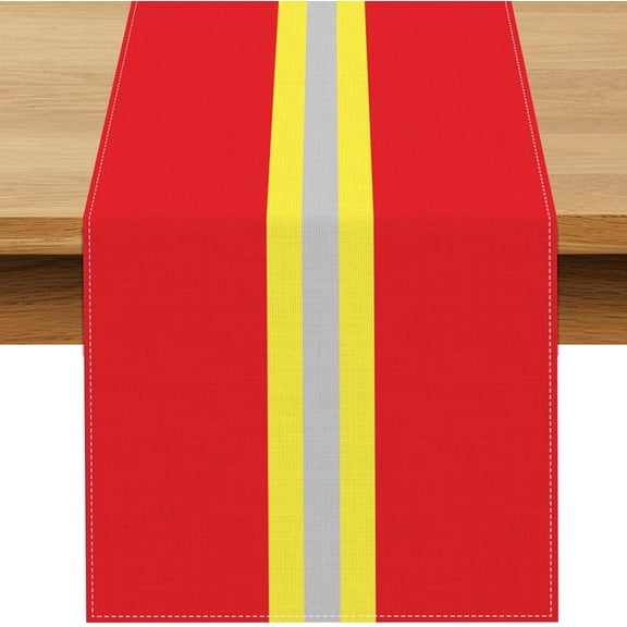 Fire Fighting Table Runner Firefighter Themed Birthday Party Decoration Fire Truck Baby Shower Dining Room Home Kitchen Island Decor