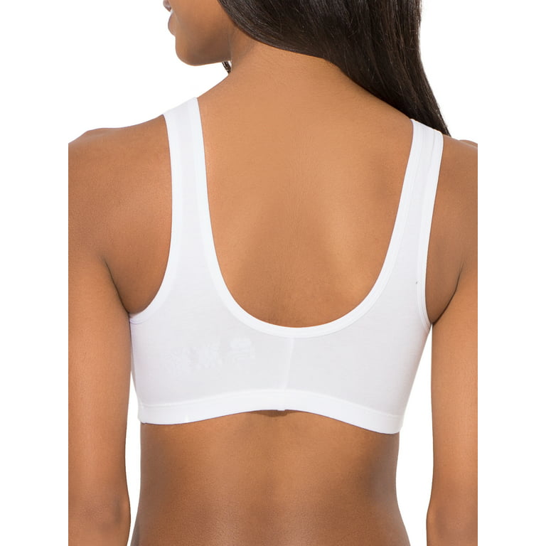 Fruit of the Loom Womens Comfort Front Close Sport Bra with Mesh Straps,  Style FT715