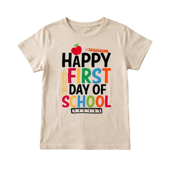 Curuila Toddler Child Girls Tshirt Short Sleeve Letter Print Crew Neck Tops For Girls Everyday Wear Soft Casual Tee Size 2-3 Years