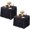 Black, variant on White Square Tableloths 34x34 Inch 2 Packs, Stretch Fitted Square Table Cloth Washable Fabric Card Table Cover with Pleated Ruffle Skirt for Dining, Kitchen, Buffet Parties, Trade Show, Vendor Stand