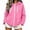 Pink, variant on DJDLJWCJ Women's Full Zip Hoodies Loose Fit Long Sleeve Hoodie Sweatshirts Solid Color Lightweight Hooded Jacket White Size M