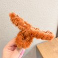 thumbnail image 1 of Pinza de pelo grande de felpa para mujer, para otoño e invierno, con lazo, con forma de tiburón, para tocado, 1 of 6