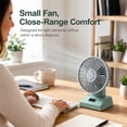 thumbnail image 6 of Sourcingbay 4 Inch Vintage Mini Desk Fan, Retro Quiet Portable USB Desktop Fan, Dual Speed, Oscillating, Green and Silver, 6 of 11