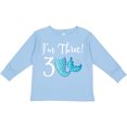 thumbnail image 3 of Inktastic 3rd Birthday Mermaid Party Girls Long Sleeve Toddler T-Shirt, 3 of 5