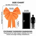 thumbnail image 7 of Giant Orange Bow 30"x39", Large Pumpkin Orange Fabric Ribbon Bow for Front Door, Treetop, Party, Holiday Celebration, Car Decoration , Halloween Gift, 7 of 7