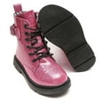 thumbnail image 3 of Boy Girls Ankle Boots Lace up Combat Boots Pink Size 11.5 Little Kid, 3 of 7