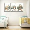 thumbnail image 4 of 3Pcs Woodland Animal Nursery Canvas Wall Art Forest Adventure Theme Animals Picture Posters Wall Decor Cute Watercolor Deer Bear Fox Painting Print Artwork for Kids Baby Bedroom Decor 16x24in Und, 4 of 7