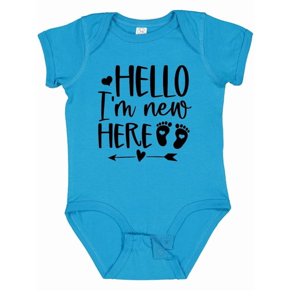 Inktastic Hello. I'm New Here. Boys or Girls Baby Bodysuit