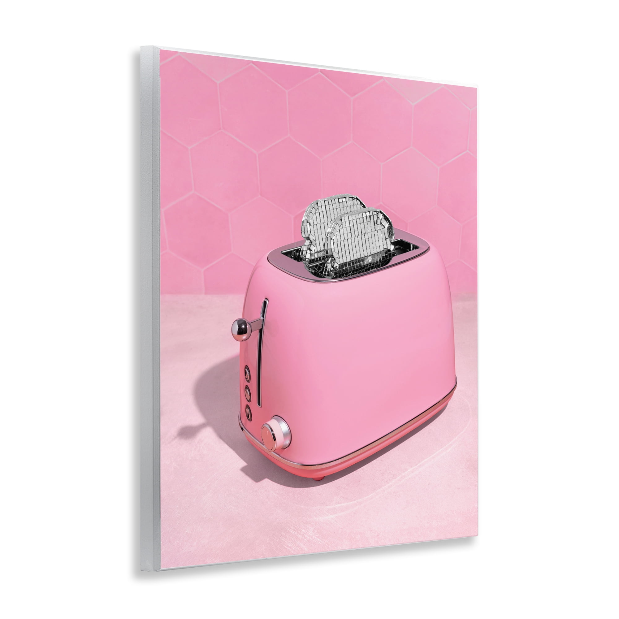 Stupell Industries Disco Toaster over Pink Wall Plaque Art, design by LISH Creative