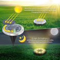 thumbnail image 4 of Luz solar al aire libre Jardín Luz de suelo al aire libre 8 LED 3000K Blanco cálido Impermeable IP65 Foco solar al aire libre Camino Terraza Patio Solar empotrado, 4 of 5